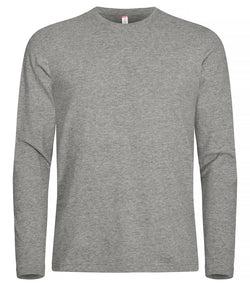 Premium langærmet t-shirt - Grå - Clique 029358 - Modekompagniet.dk