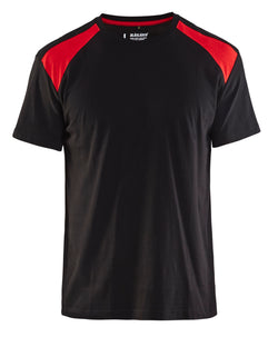 T-SHIRT 337910429985 Sort/Rød- Blåklæder - Modekompagniet.dk