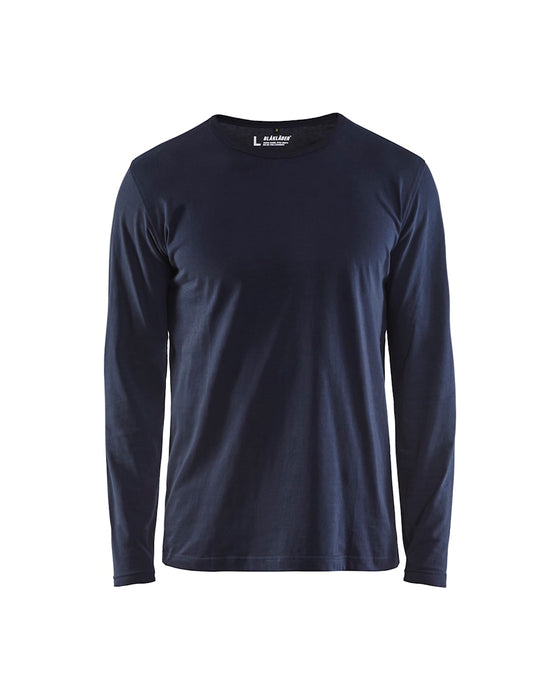 Langærmet T-Shirt, Herre, Mørk Navy Blå - Blåkläder 3500-1042-8800