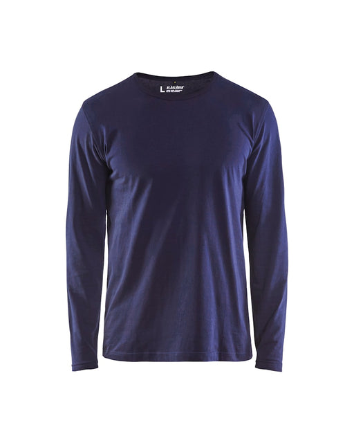 Langærmet T-shirt XS / Navy Blå Blåkläder - Modekompagniet.dk