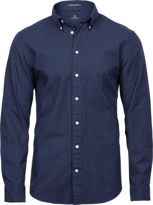 Perfect oxford shirt - Herre - Navy - Style 4000 - Modekompagniet.dk