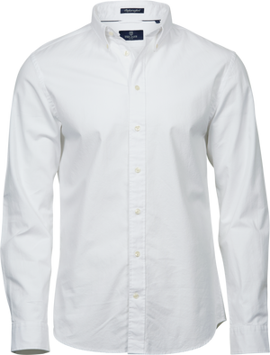 Perfect oxford shirt - Herre - Hvid - Style 4000 - Modekompagniet.dk