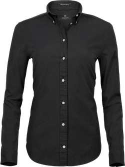 Perfect oxford shirt - Dame - Sort - Style 4001 - Modekompagniet.dk