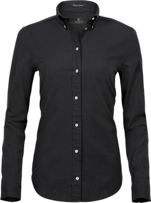 Perfect oxford shirt - Dame - Sort - Style 4001 - Modekompagniet.dk