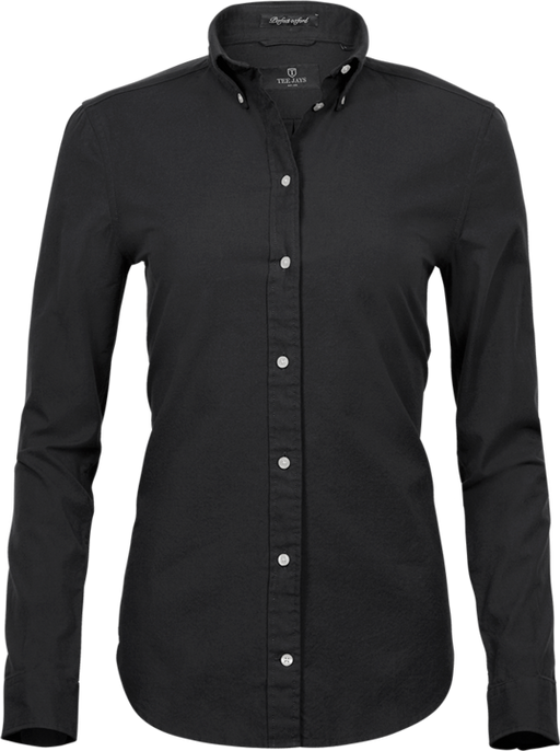Perfect oxford shirt - Dame - Sort - Style 4001 - Modekompagniet.dk
