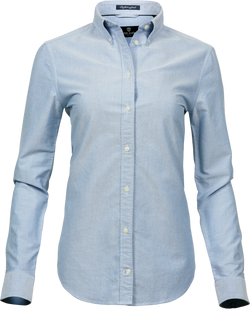 Perfect oxford shirt - Dame - Blå - Style 4001 - Modekompagniet.dk