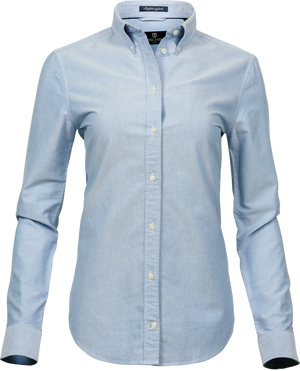 Perfect oxford shirt - Dame - Blå - Style 4001 - Modekompagniet.dk