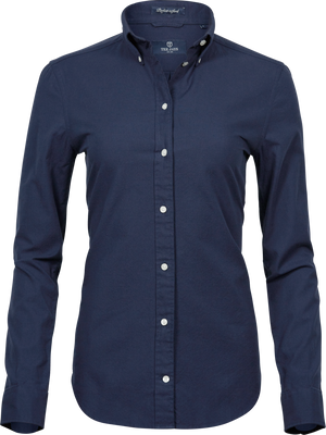 Perfect oxford shirt - Dame - Navy - Style 4001 - Modekompagniet.dk