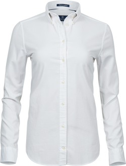 Perfect oxford shirt - Dame - Hvid - Style 4001 - Modekompagniet.dk