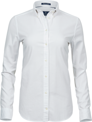 Perfect oxford shirt - Dame - Hvid - Style 4001 - Modekompagniet.dk