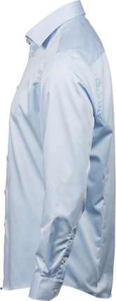 Luxury shirt comfort fit - Herre - Blå med blanke knapper - Style 4020 - Modekompagniet.dk
