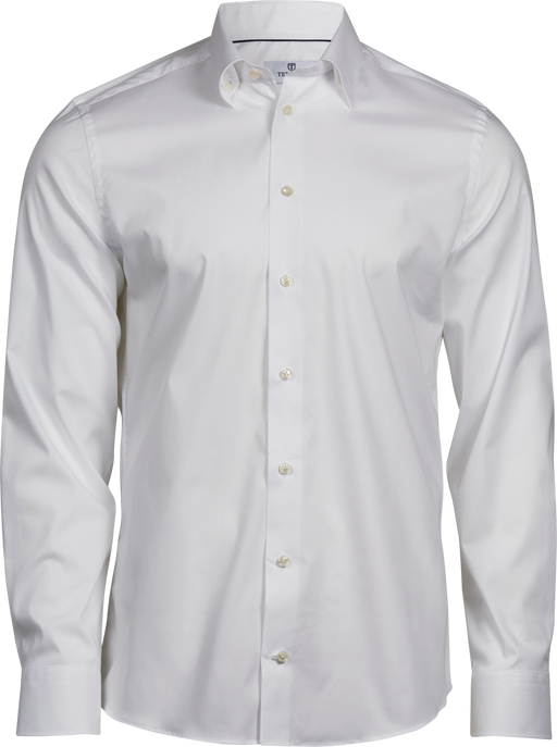 Stretch luxury shirt - Herre - Hvid - Style 4024 - Modekompagniet.dk