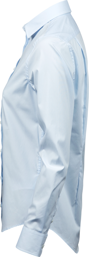 Stretch luxury shirt - Dame - Blå - Style 4025 - Modekompagniet.dk