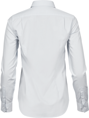Stretch luxury shirt - Dame - Hvid - Style 4025 - Modekompagniet.dk