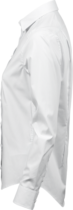 Stretch luxury shirt - Dame - Hvid - Style 4025 - Modekompagniet.dk