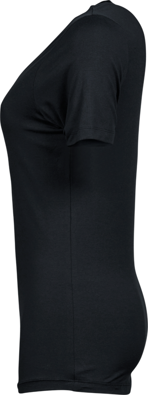 Stretch tee - Dame - Sort - Style 450 - Modekompagniet.dk