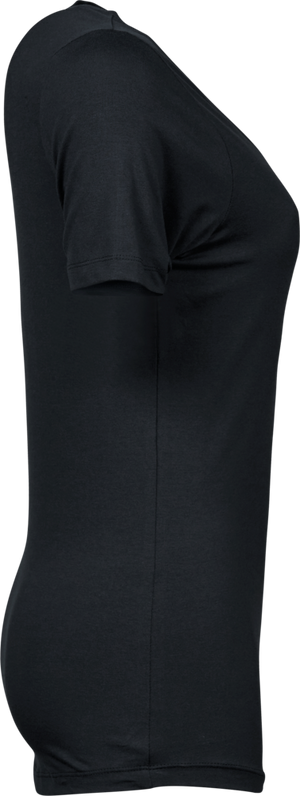 Stretch tee - Dame - Sort - Style 450 - Modekompagniet.dk