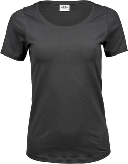 Stretch tee - Dame - Grå - Style 450 - Modekompagniet.dk