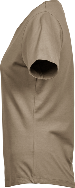 Stretch tee - Dame - Sand - Style 450 - Modekompagniet.dk