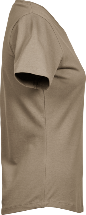 Stretch tee - Dame - Sand - Style 450 - Modekompagniet.dk