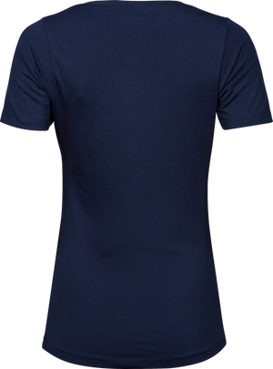 Stretch tee - Dame - Navy - Style 450 - Modekompagniet.dk