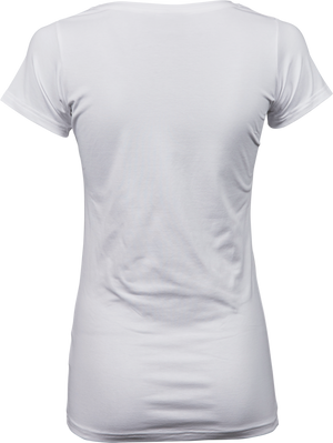 Stretch tee - Dame - Hvid - Style 450 - Modekompagniet.dk