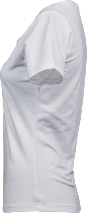 Stretch tee - Dame - Hvid - Style 450 - Modekompagniet.dk