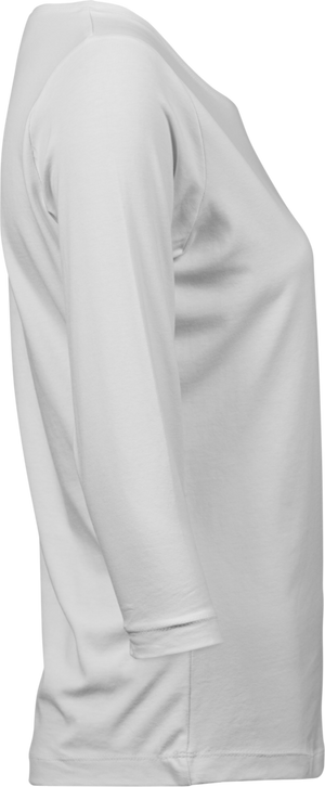 3/4 stretch sleeve tee - Dame - Hvid - Style 460 - Modekompagniet.dk