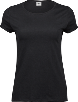 Roll-up tee - Dame - Sort - Style 5063 - Modekompagniet.dk