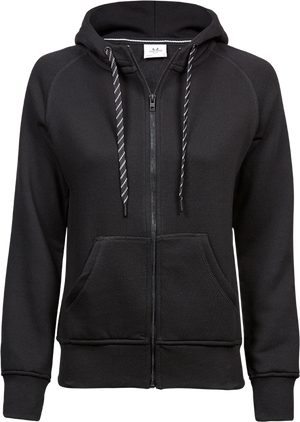 Fashion full zip hood - Dame - Sort - Style 5436 - Modekompagniet.dk