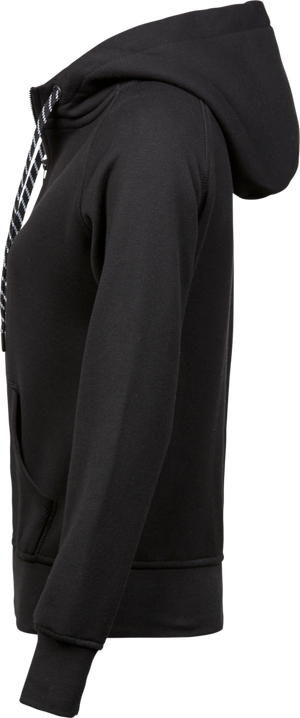 Fashion full zip hood - Dame - Sort - Style 5436 - Modekompagniet.dk