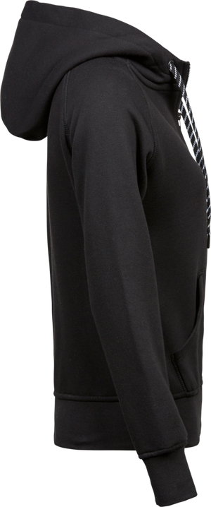 Fashion full zip hood - Dame - Sort - Style 5436 - Modekompagniet.dk