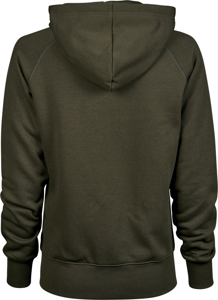 Fashion full zip hood - Dame - Oliven - Style 5436 - Modekompagniet.dk