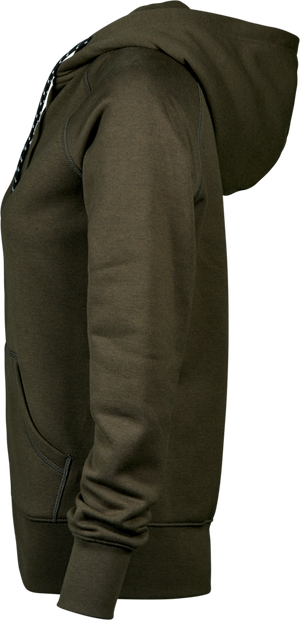 Fashion full zip hood - Dame - Oliven - Style 5436 - Modekompagniet.dk
