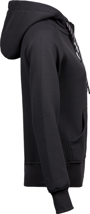 Fashion full zip hood - Dame - Mørk grå - Style 5436 - Modekompagniet.dk