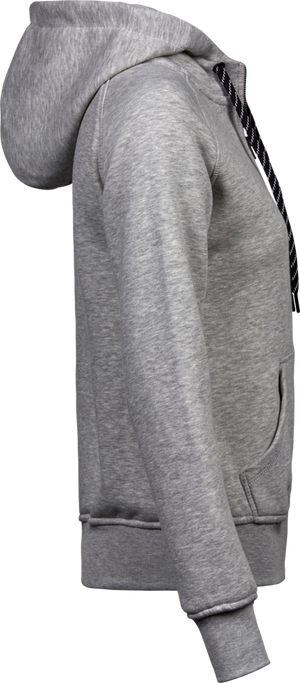 Fashion full zip hood - Dame - Grå - Style 5436 - Modekompagniet.dk