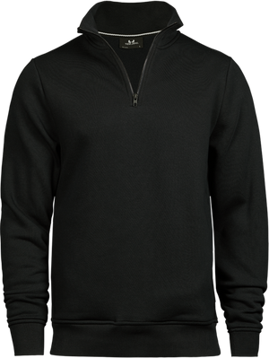 Half zip sweatshirt - Herre - Sort - Style 5438 Teejays - Modekompagniet.dk