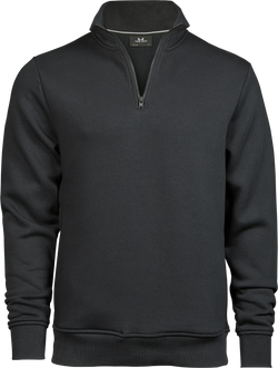 Half zip sweatshirt - Herre - Grå - Style 5438 Teejays - Modekompagniet.dk