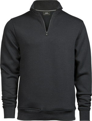 Half zip sweatshirt - Herre - Grå - Style 5438 Teejays - Modekompagniet.dk