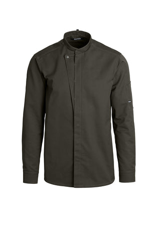 KOKKE-/SERVICEJAKKE LANG ARM - Herre/ dame - Oliven - 23515 - Modekompagniet.dk