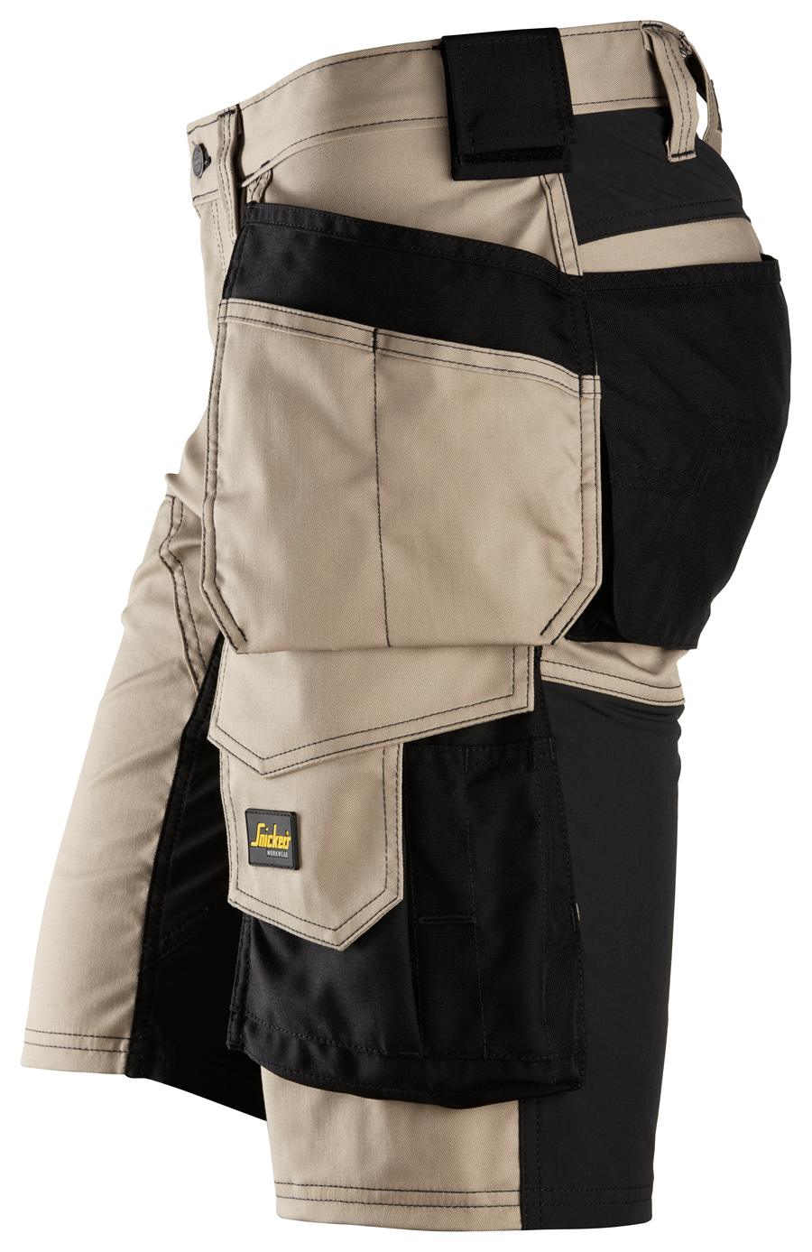 Snickers 6141, AllroundWork håndværkershorts, Khaki/Sort - Modekompagniet.dk