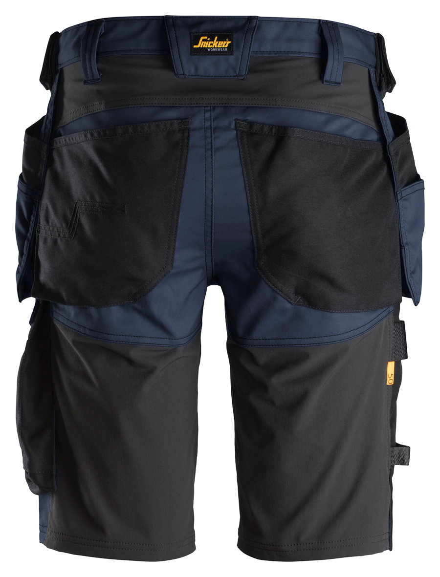 Snickers 6141, AllroundWork håndværkershorts, Navy/Sort - Modekompagniet.dk