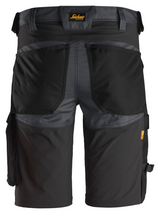 Snickers 6143 AllroundWork arbejdsshorts, Stålgrå/Sort - Modekompagniet.dk