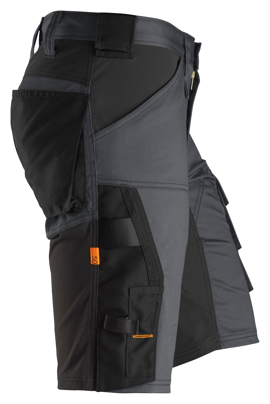 Snickers 6143 AllroundWork arbejdsshorts, Stålgrå/Sort - Modekompagniet.dk