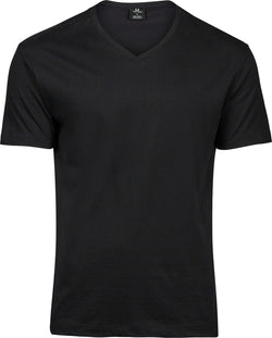 Fashion V-Neck Soft T-Shirt Herre, Sort - 8006
