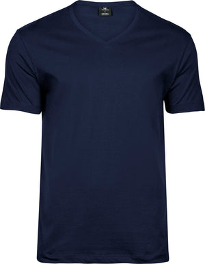 Fashion V-Neck Soft T-Shirt Herre, Navy Blå - 8006