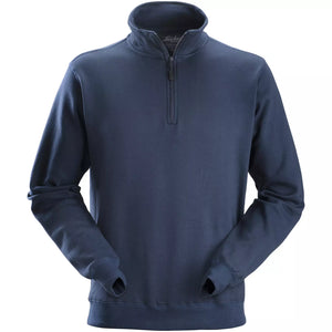 Snickers 2818 sweatshirt med kort lynlås, Marine - Modekompagniet.dk