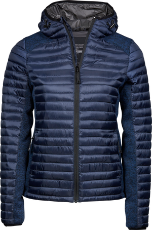 Hooded outdoor crossover - Dame - Navy - Style 9611 - Modekompagniet.dk