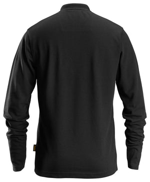Langærmet polo shirt - Sort - Snickers 2608 - Modekompagniet.dk