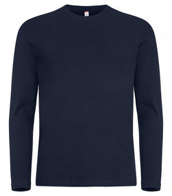 Premium langærmet t-shirt - Navy Blå - Clique 029358 - Modekompagniet.dk